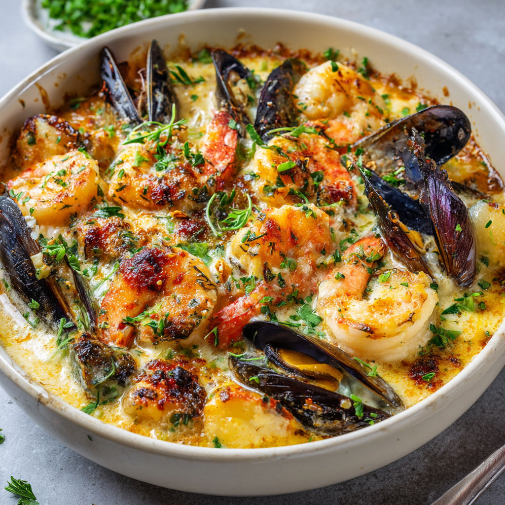 Une grosse soupe de bouillabaisse dans un bol en céramique.