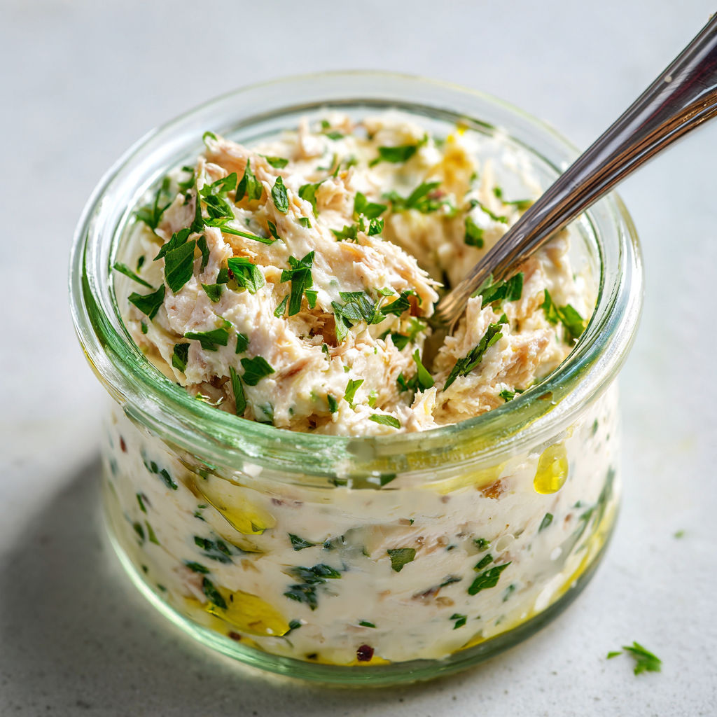 Un petit bol de guacamole frais avec des herbes.
