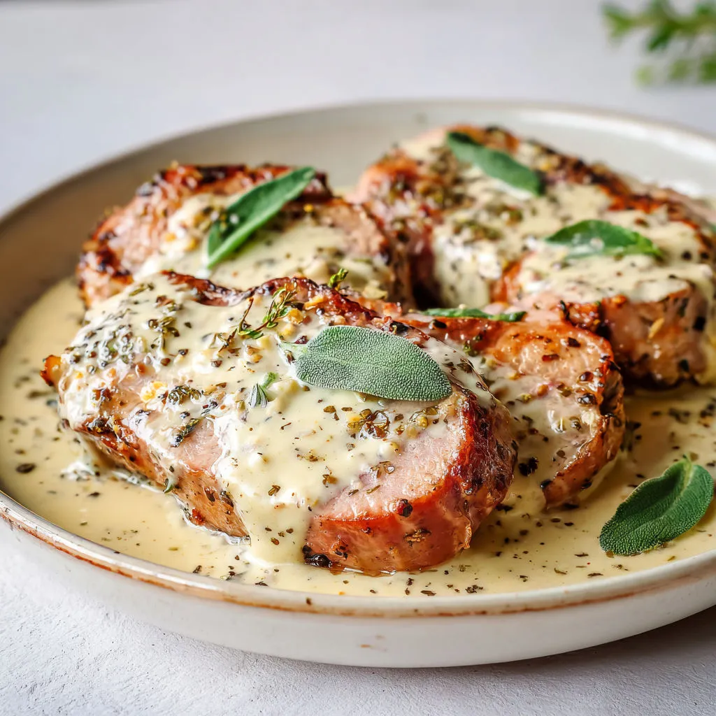 Poulet en sauce au piment et à la menthe, servi dans un plat en terre cuite.