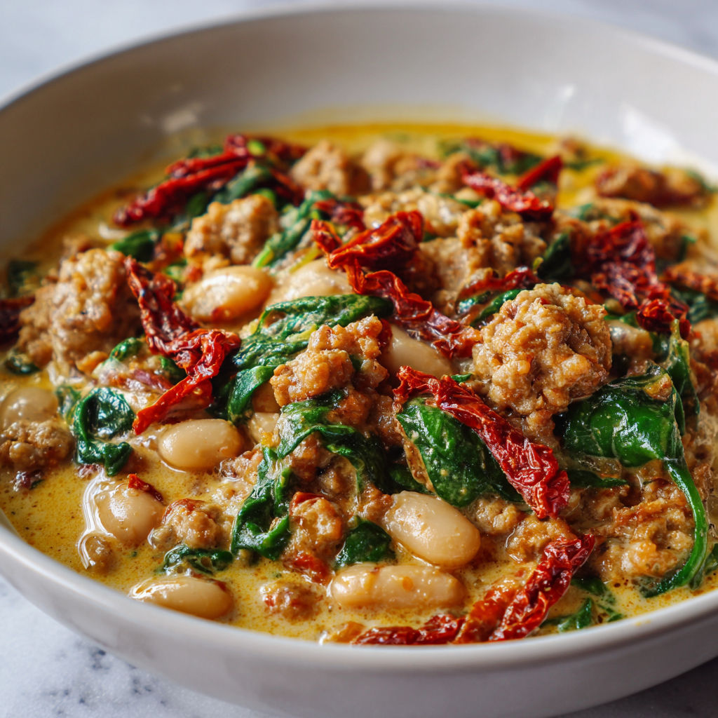 Un bol bien garni mêlant poulet, légumes, haricots, épinards et laurier.