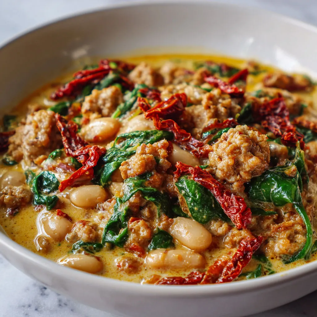 Un bol bien garni mêlant poulet, légumes, haricots, épinards et laurier.