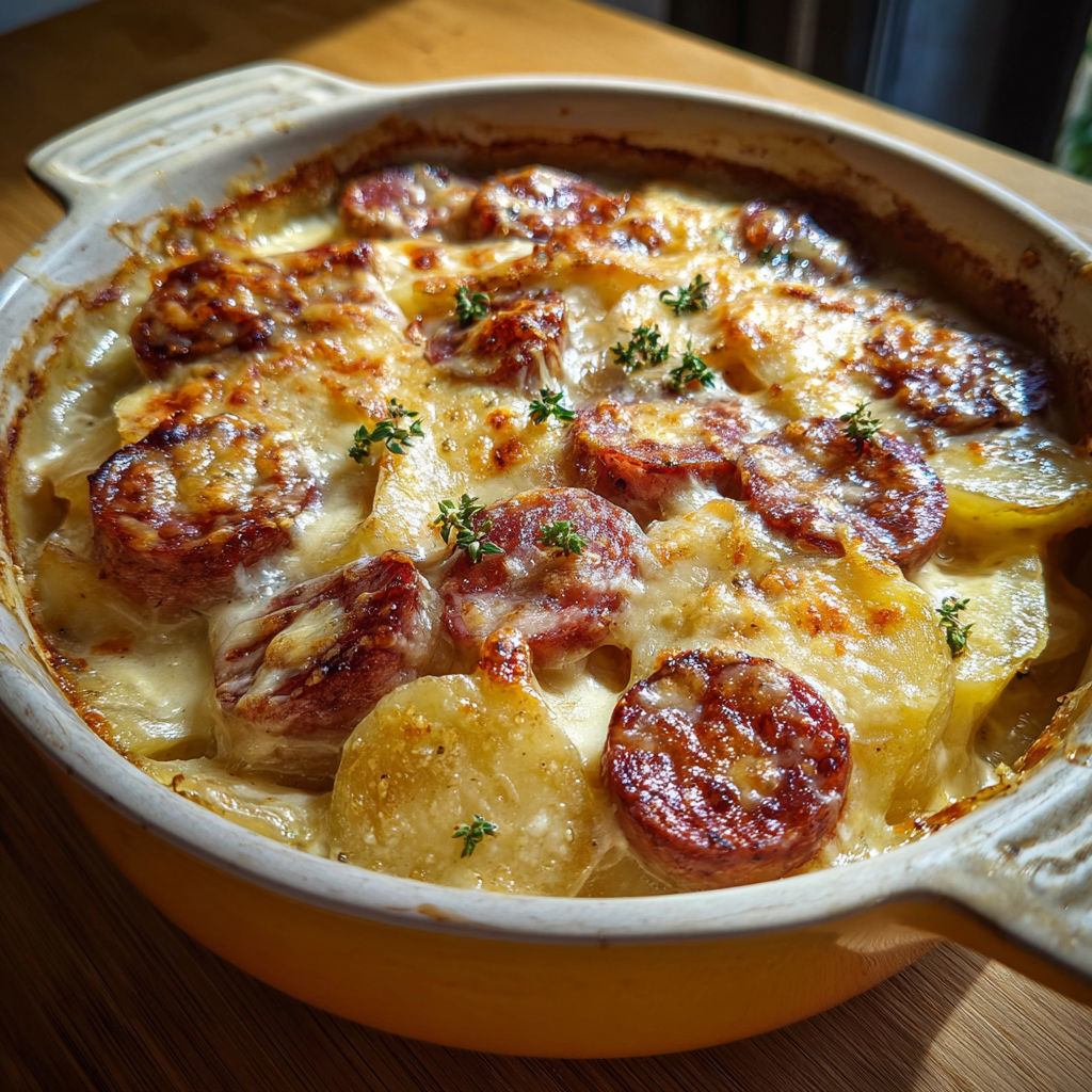 Un plat de morbiflette du Jura prêt à être dégusté dans un bol en céramique.