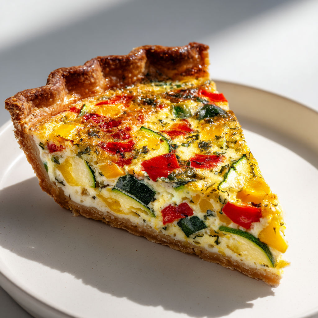 Quiche estivale courgettes tomates