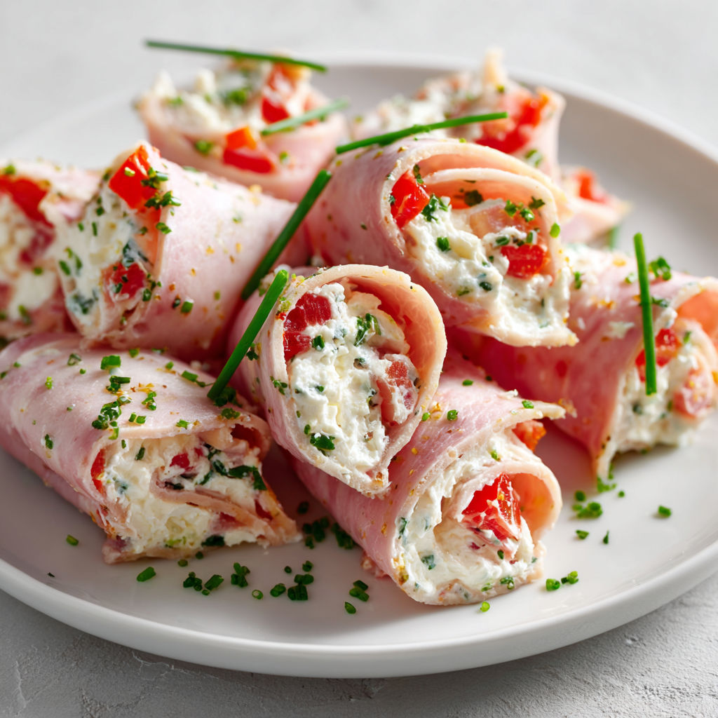 Petits roulés jambon fromage frais, bien moelleux