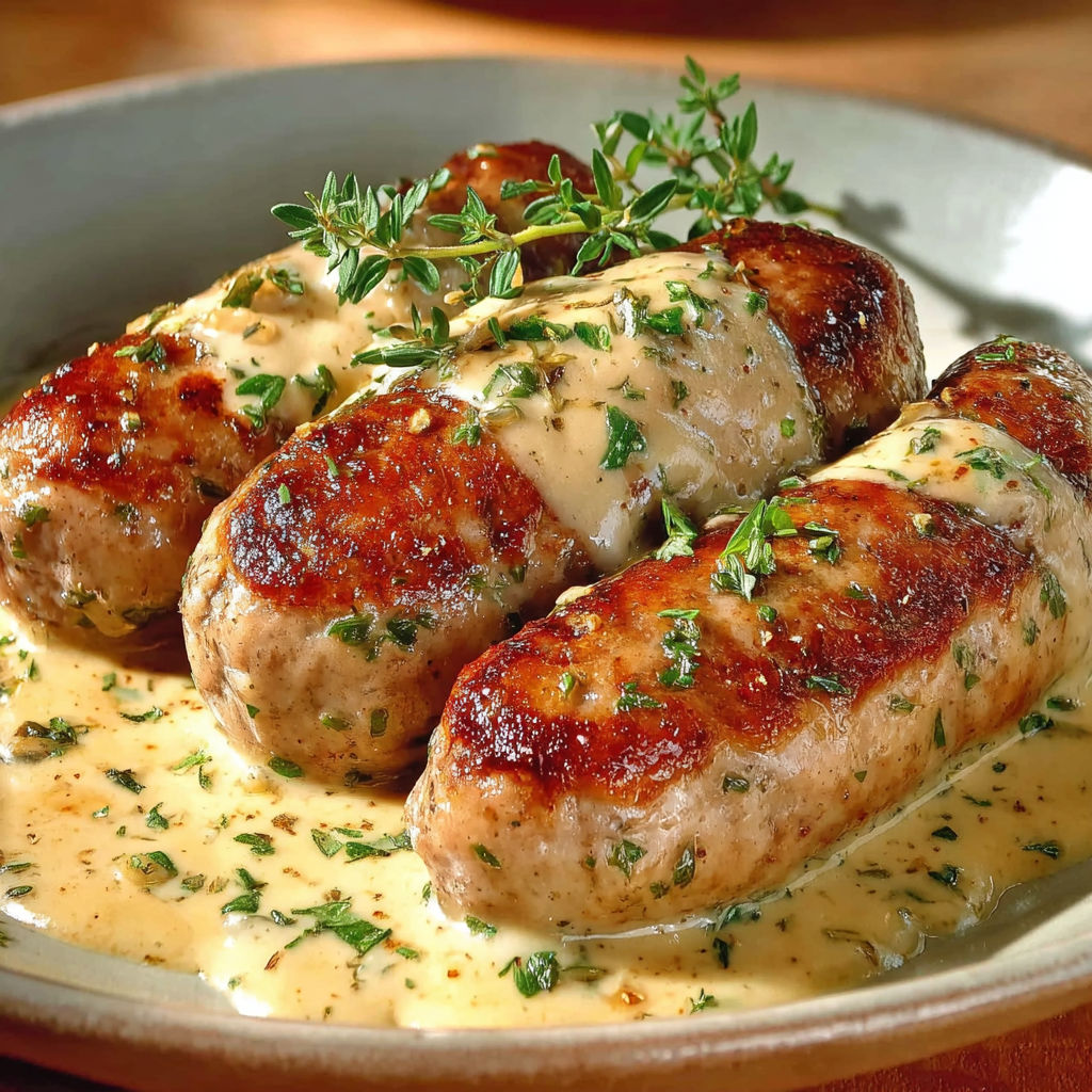 Une assiette garnie d'andouillettes accompagnées de moutarde à l'ancienne.