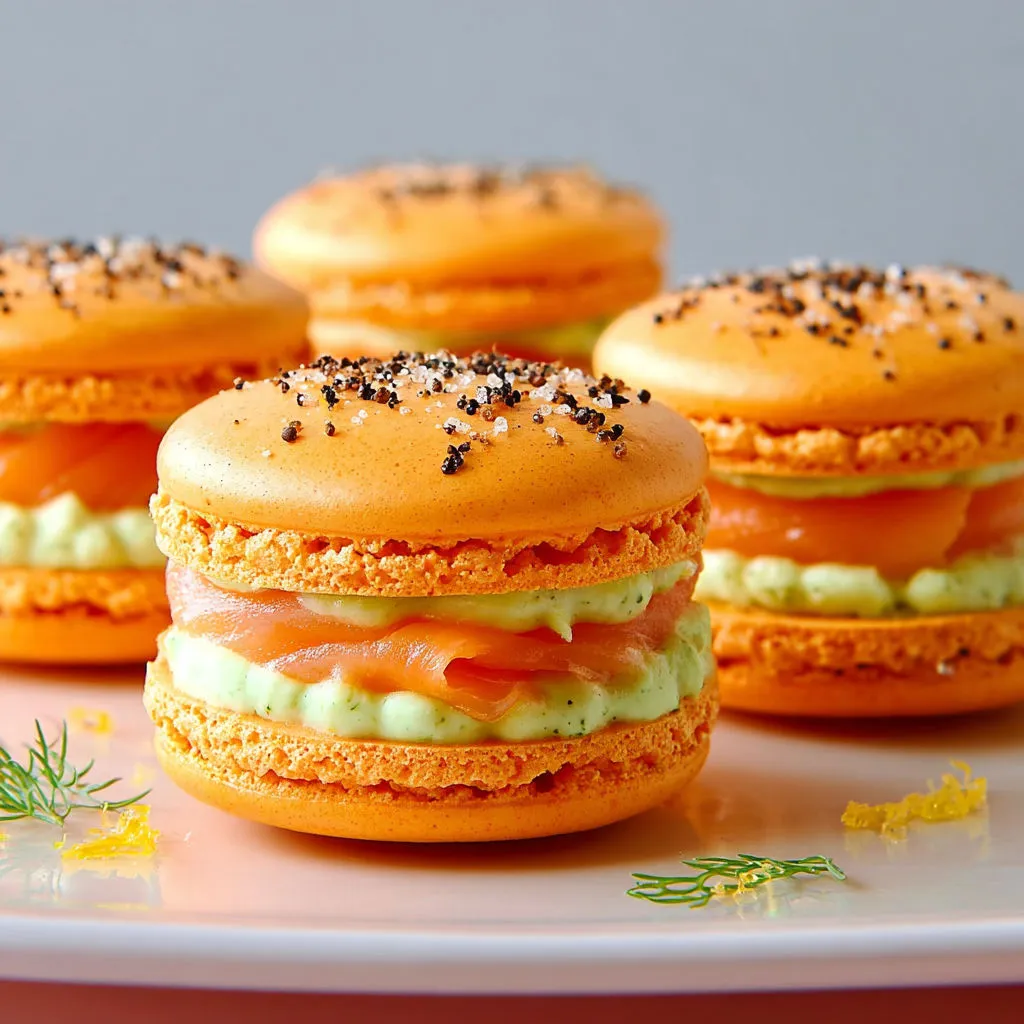 Macarons au saumon fumé et avocat : apéro chic et surprenant