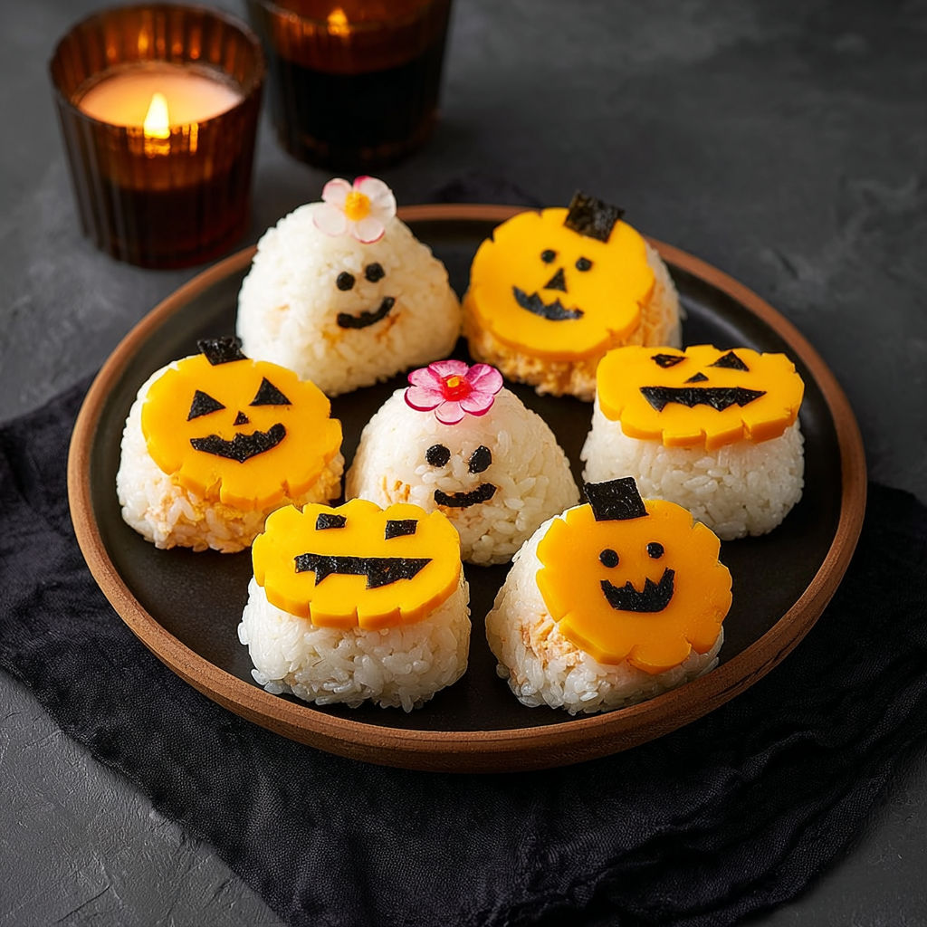 Thon mimolette joliment présenté pour Halloween.