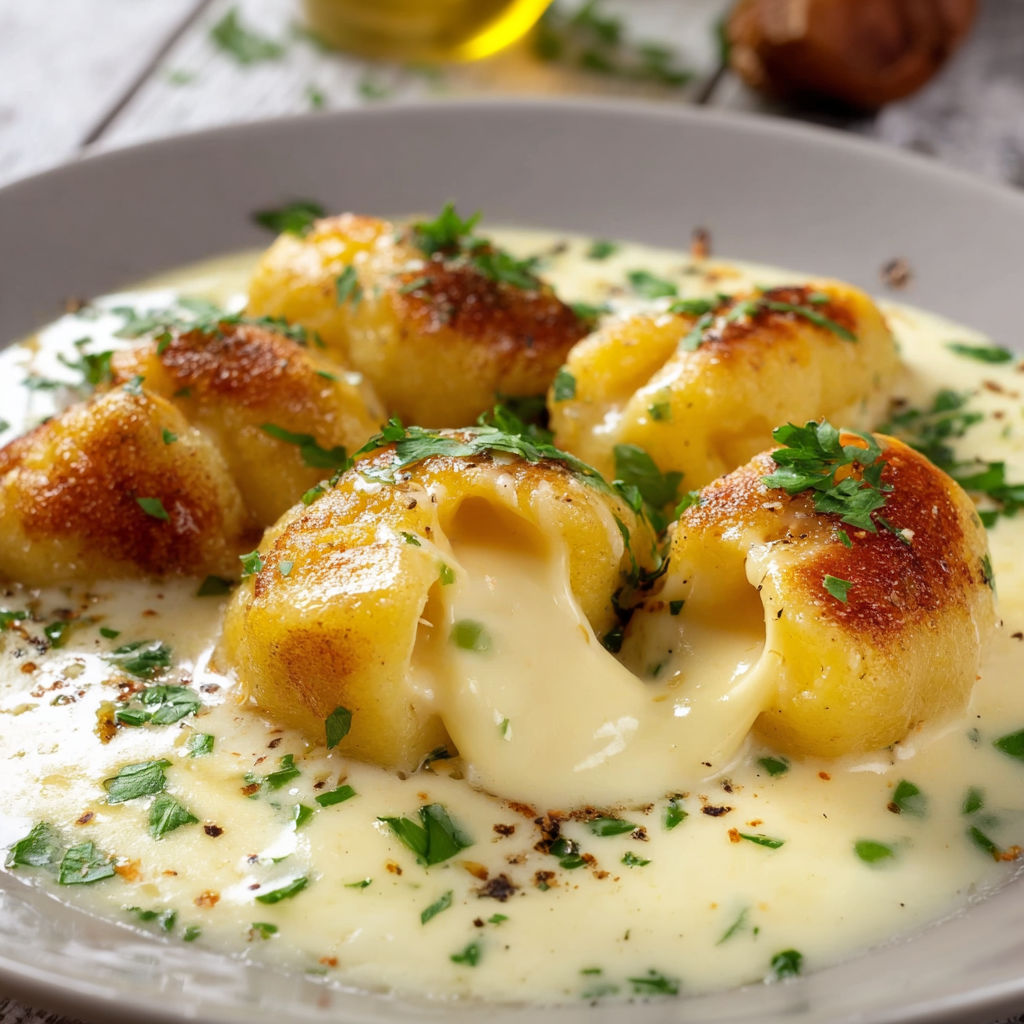 Petits gnocchis fondants et savoureux au fromage à raclette