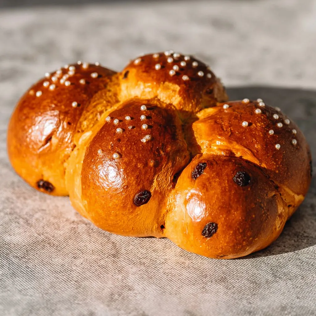 Cougnou de Noël belge moelleux, doré comme on l'aime.