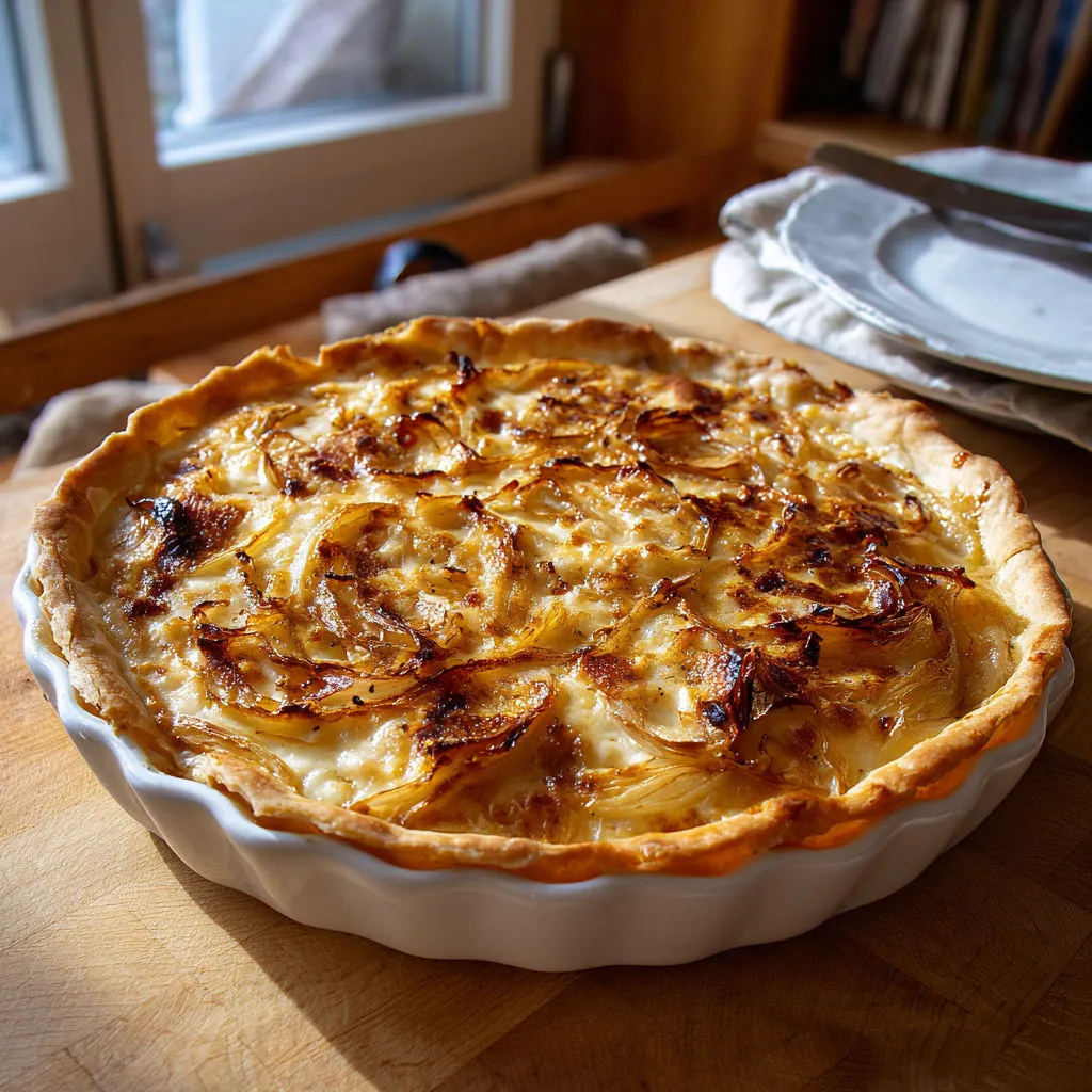 Tarte moelleuse oignons reblochon inoubliable