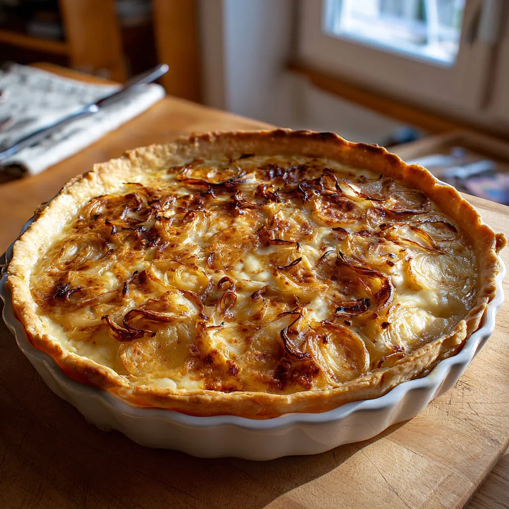 Délice croustillant pommes de terre oignons reblochon