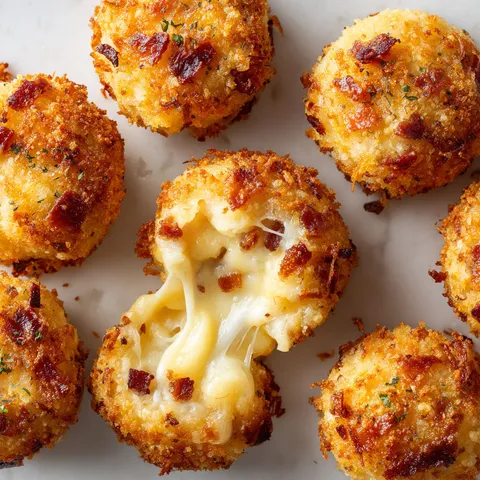 Petites bouchées de comté et lardons présentées sur un plateau.