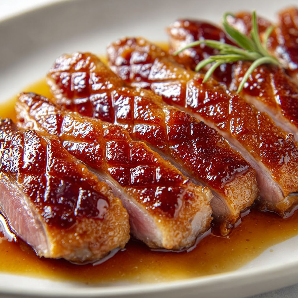 Canard Caramélisé Sauce Miel-Balsamique.