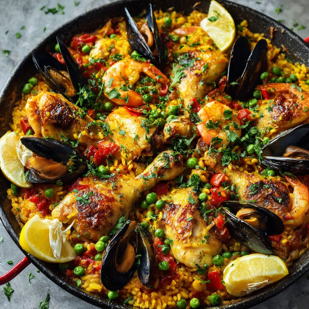Un riz savoureux au poulet et légumes avec des poivrons, oignons et épinards.