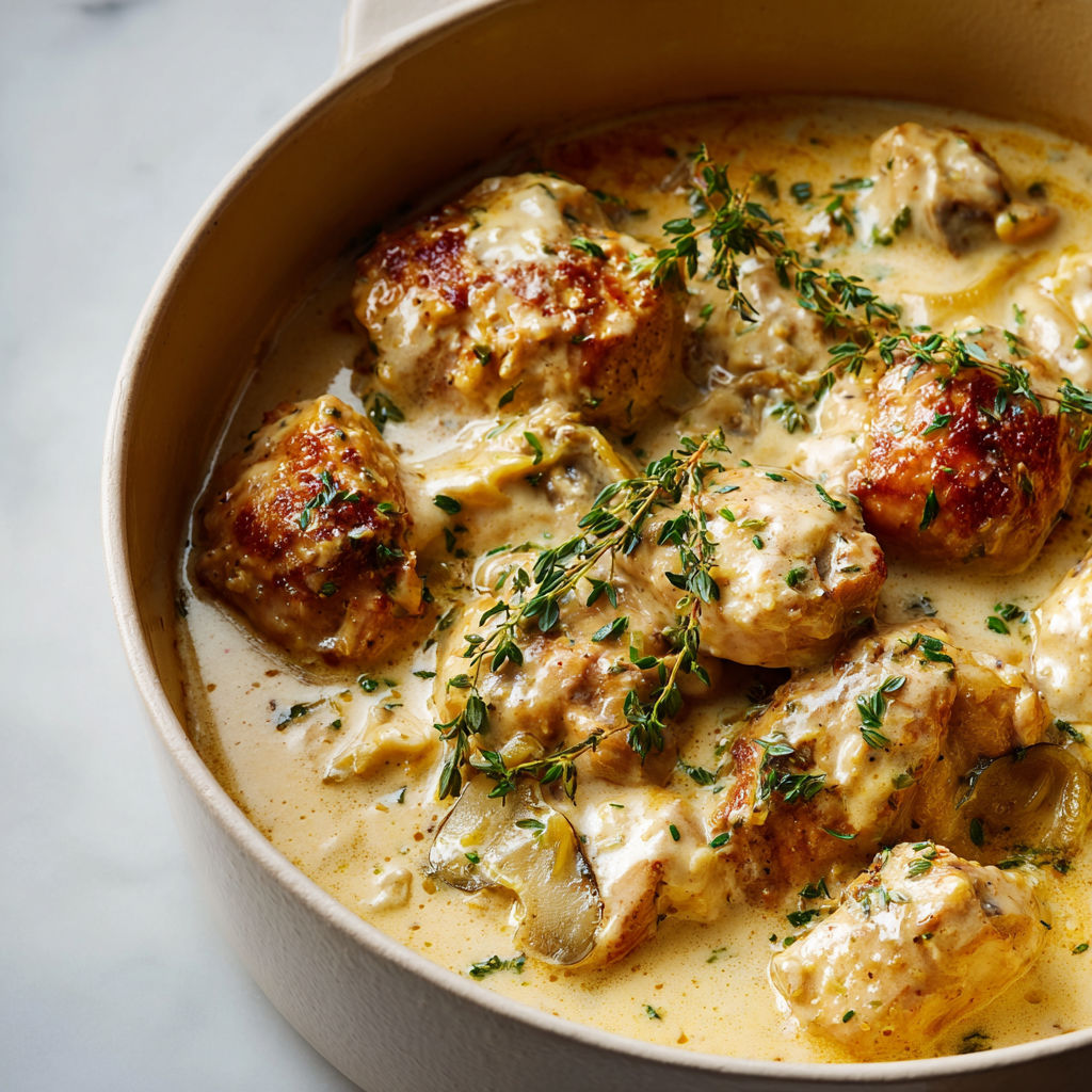 Poulet Crémeux façon ancienne de Mémé Cocard.