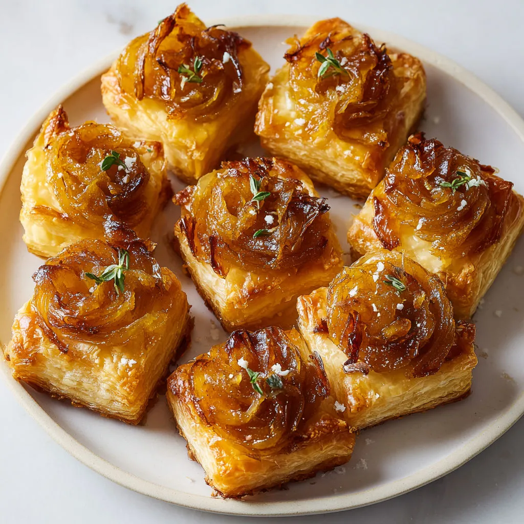 Bouchées Dorées Fromage Fondant Oignons Doux.