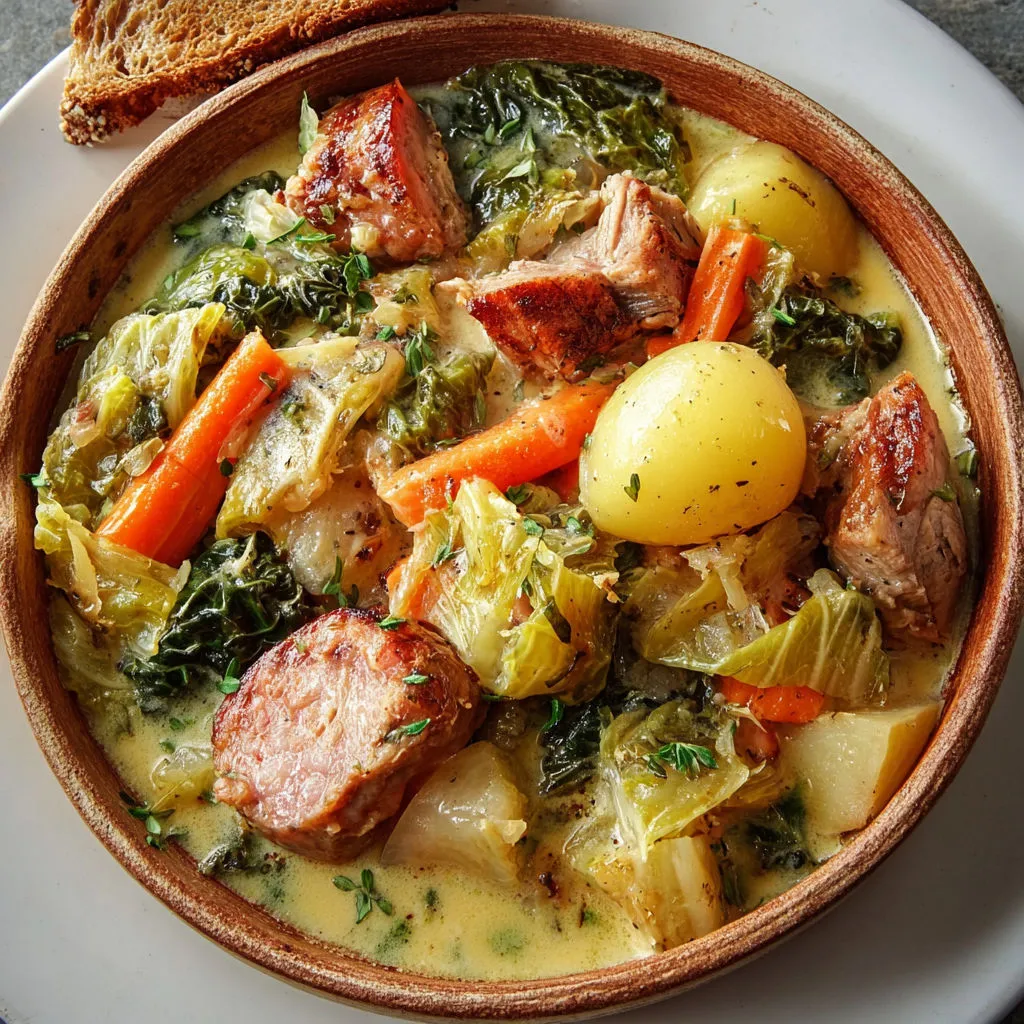 Potée Lorraine généreuse et chaleureuse.