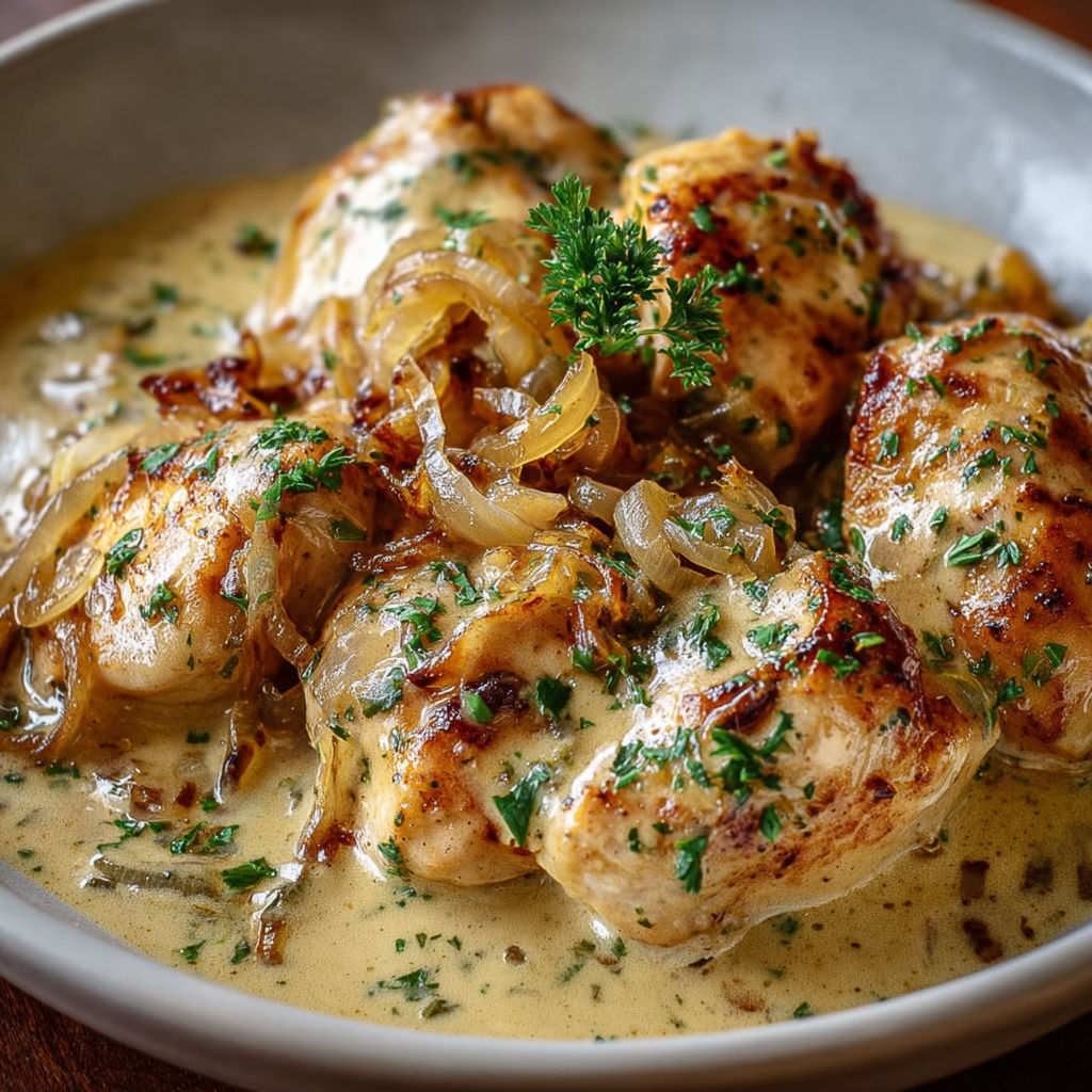 Aiguillettes dorées sauce crémeuse bière.