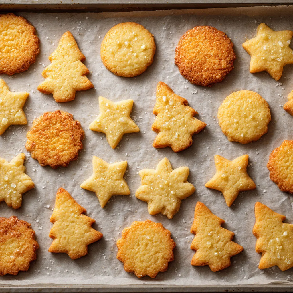 Biscuits sablés dorés et tendres de Noël.