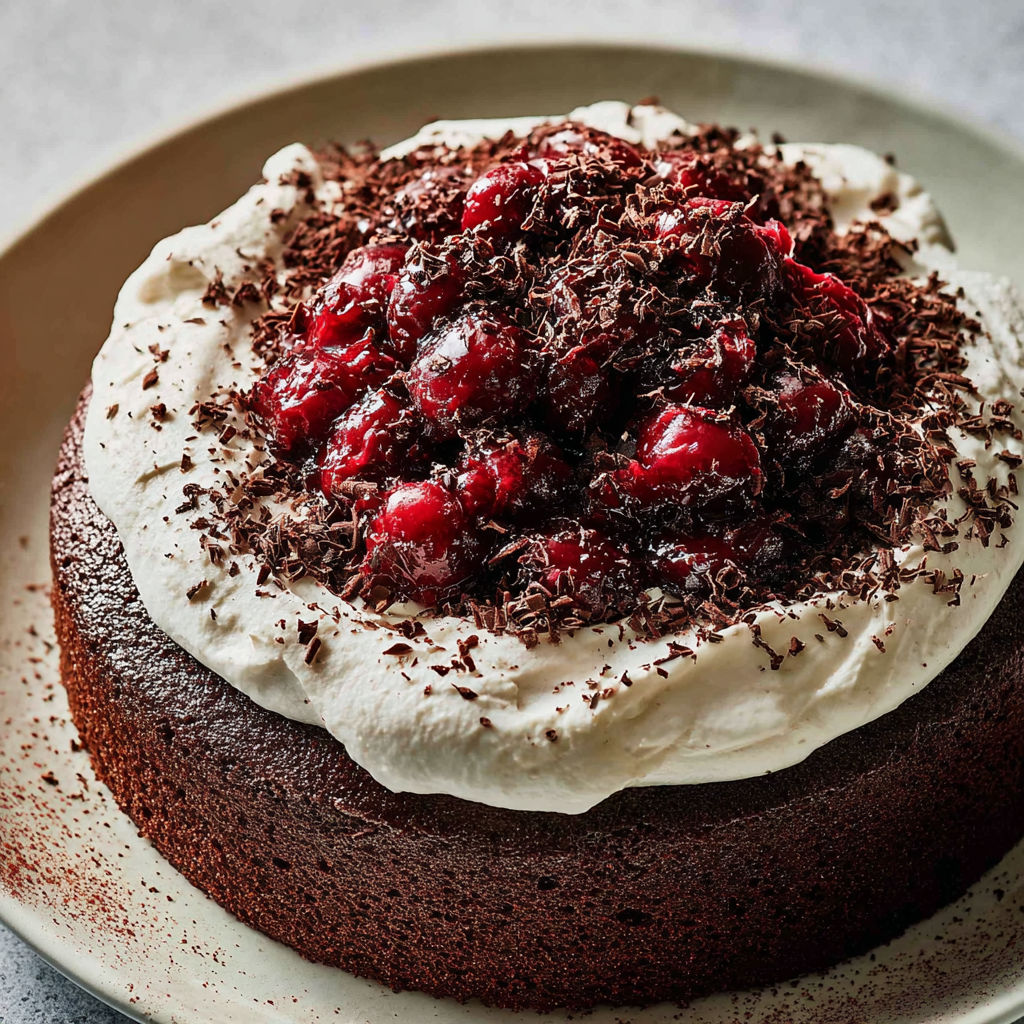Forêt-Noire express chocolat et griottes.