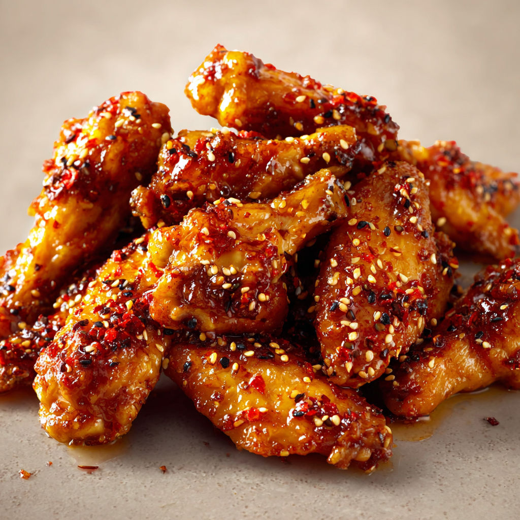 Ailes de poulet miel citron sésame plat principal pour fête.