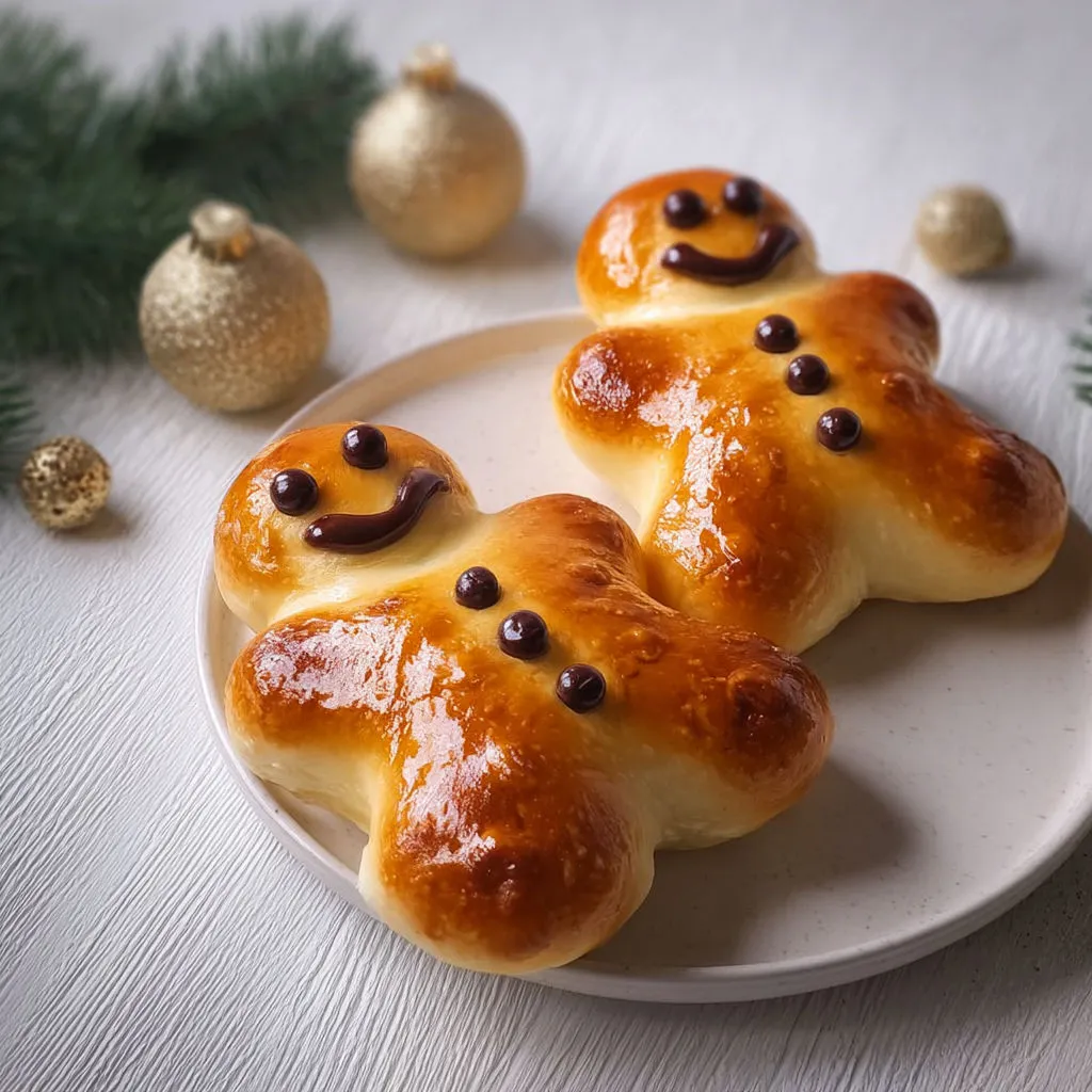Bonshommes de Noël alsaciens, moelleux et gourmands, parfaits pour un réveil festif.