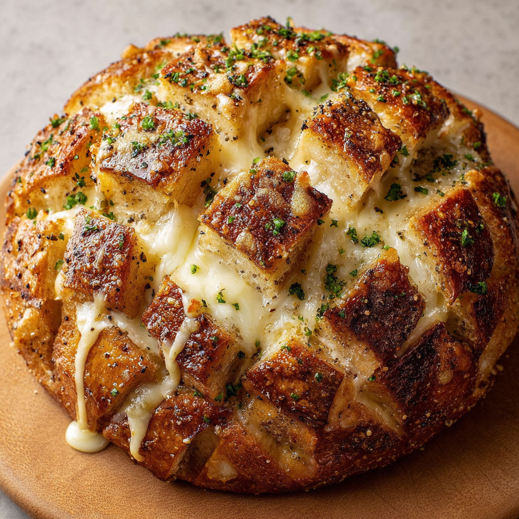 Pain garni mozza fondante et poivre noir.