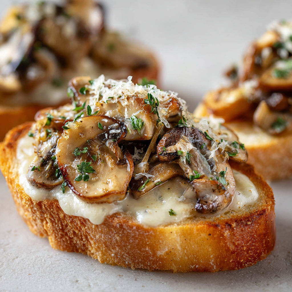 Pain crémeux aux champignons fondants - Noël gourmand.