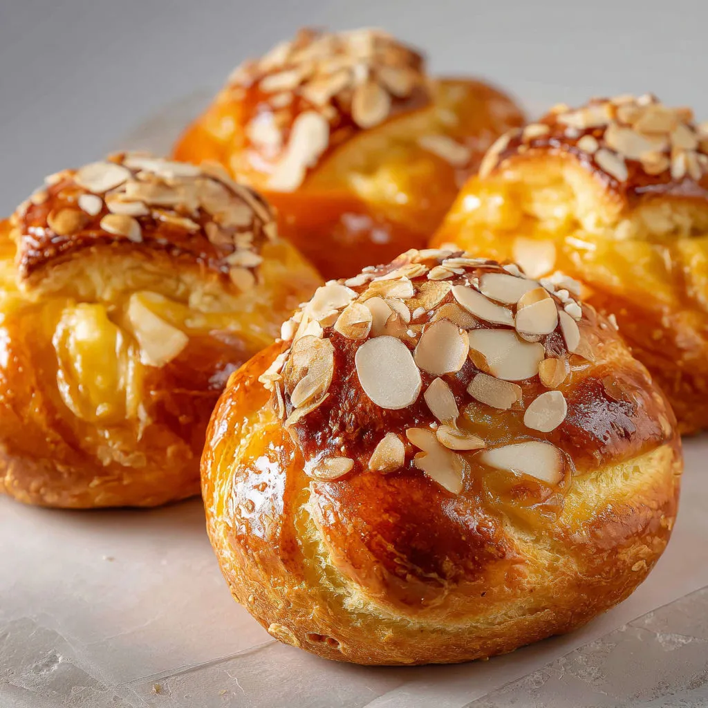 Brioche tendre pommes amandes, touche fruitée irrésistible.