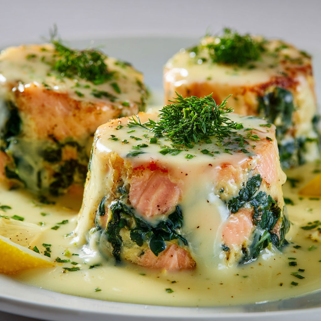 Délice Crémeux Saumon Épinards au Citron.