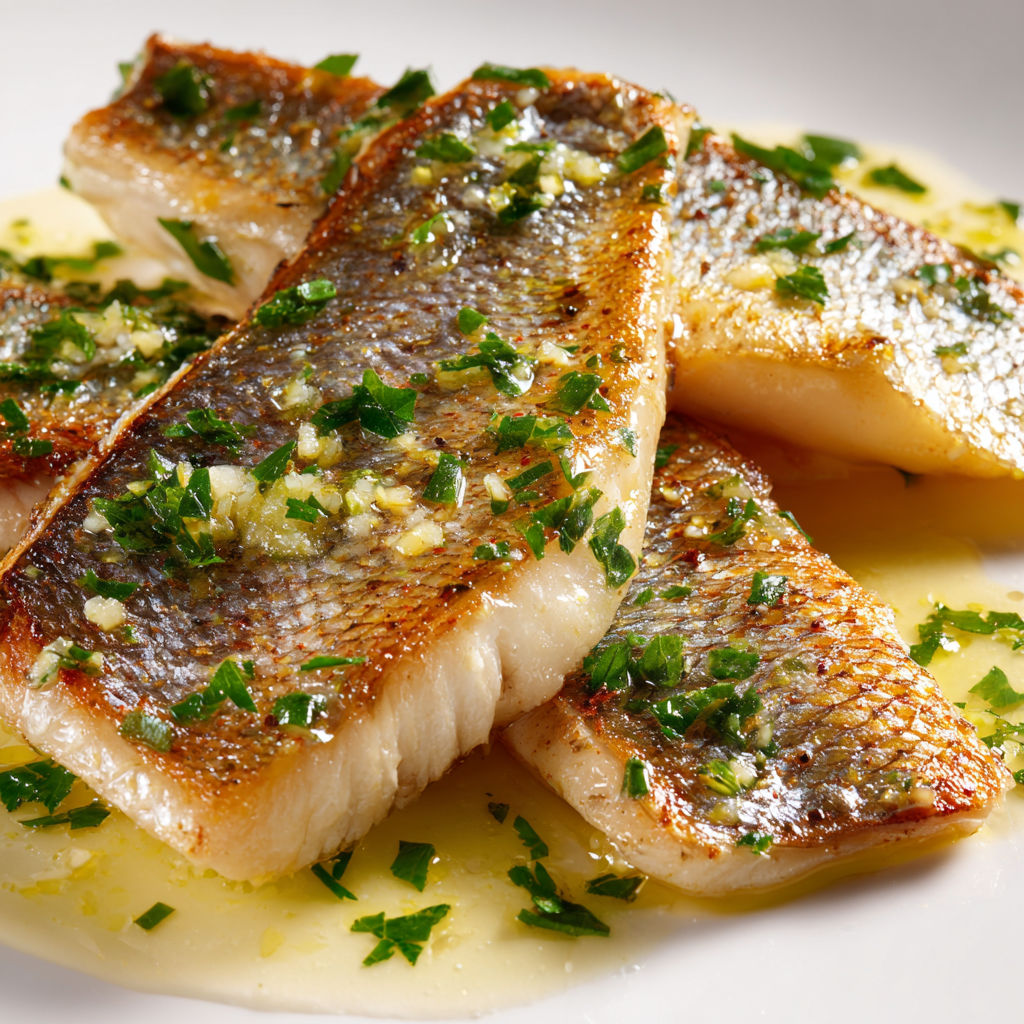 Daurade cuisinée avec beurre et citron, un plat simple et délicieux.