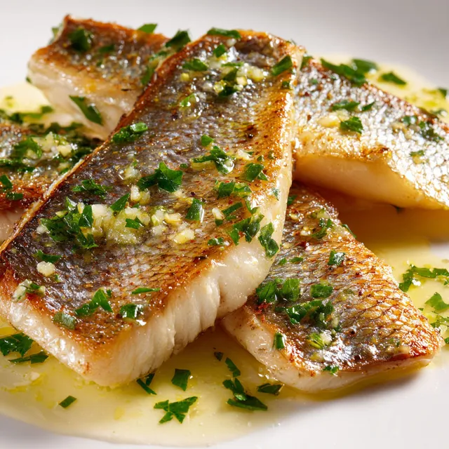 Daurade cuisinée avec beurre et citron, un plat simple et délicieux.