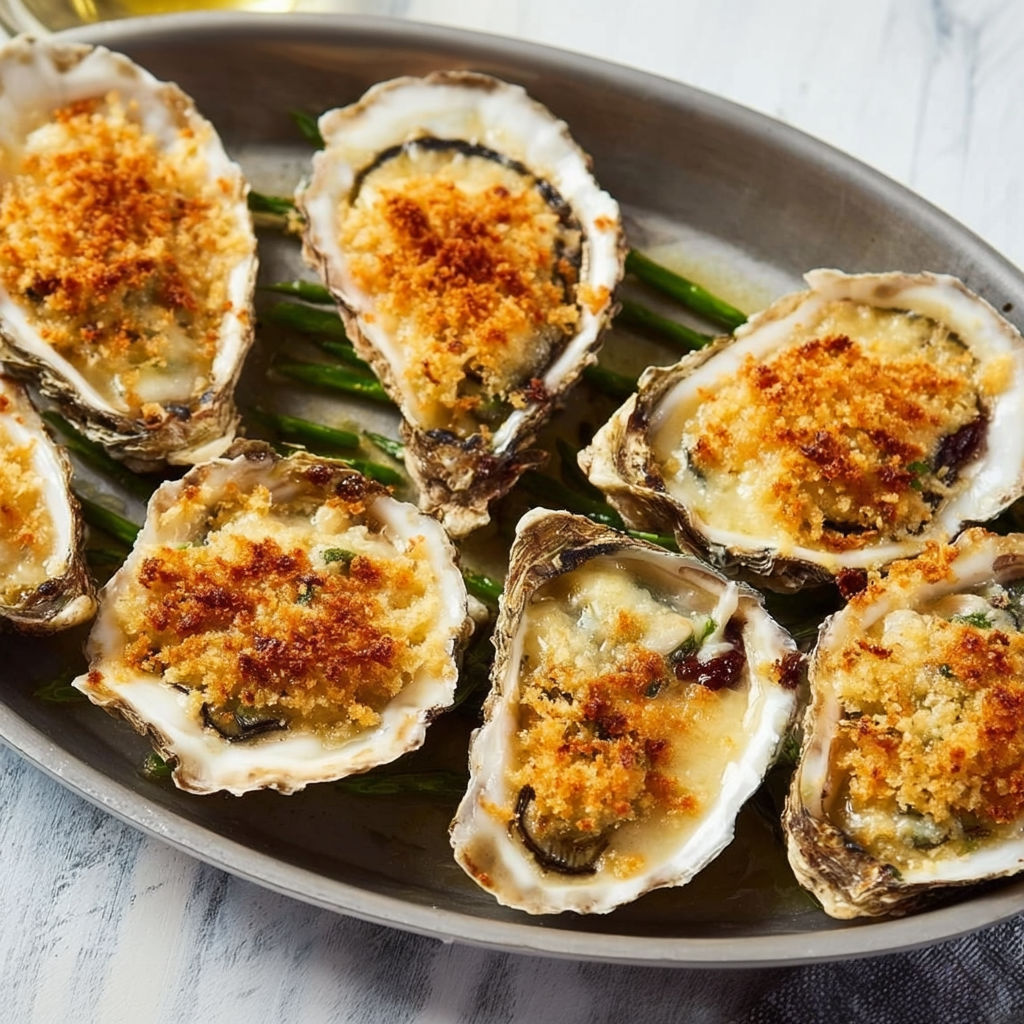 Huîtres gratinées dorées à tomber pour l’apéro