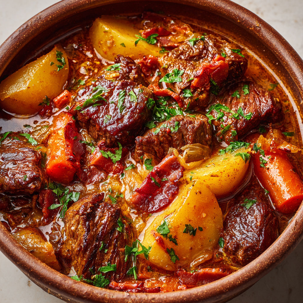 Bœuf mijoté tout doux et parfumé comme avant.