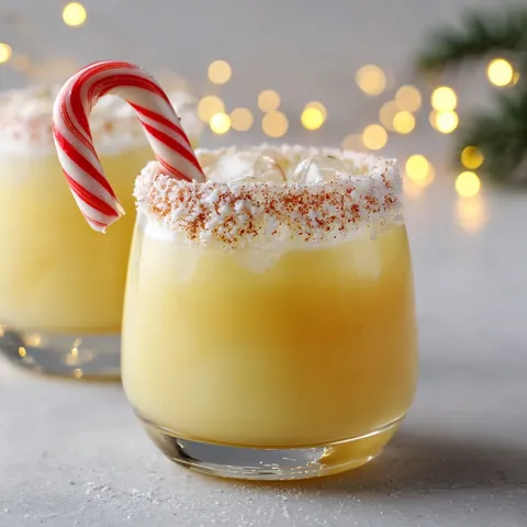Deux verres de Punch de Noël maison avec cannelle et étoiles sucrées.
