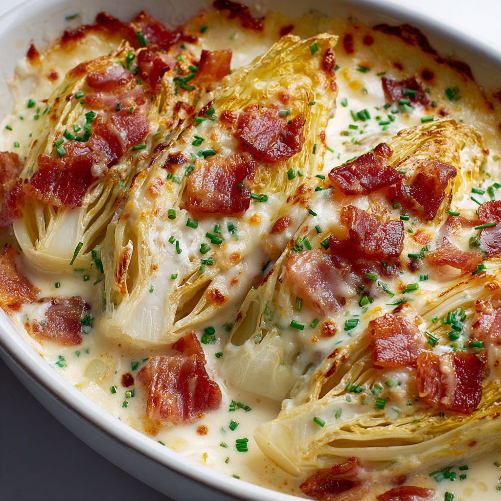 Endives braisées gratinées bien gourmandes au bacon.