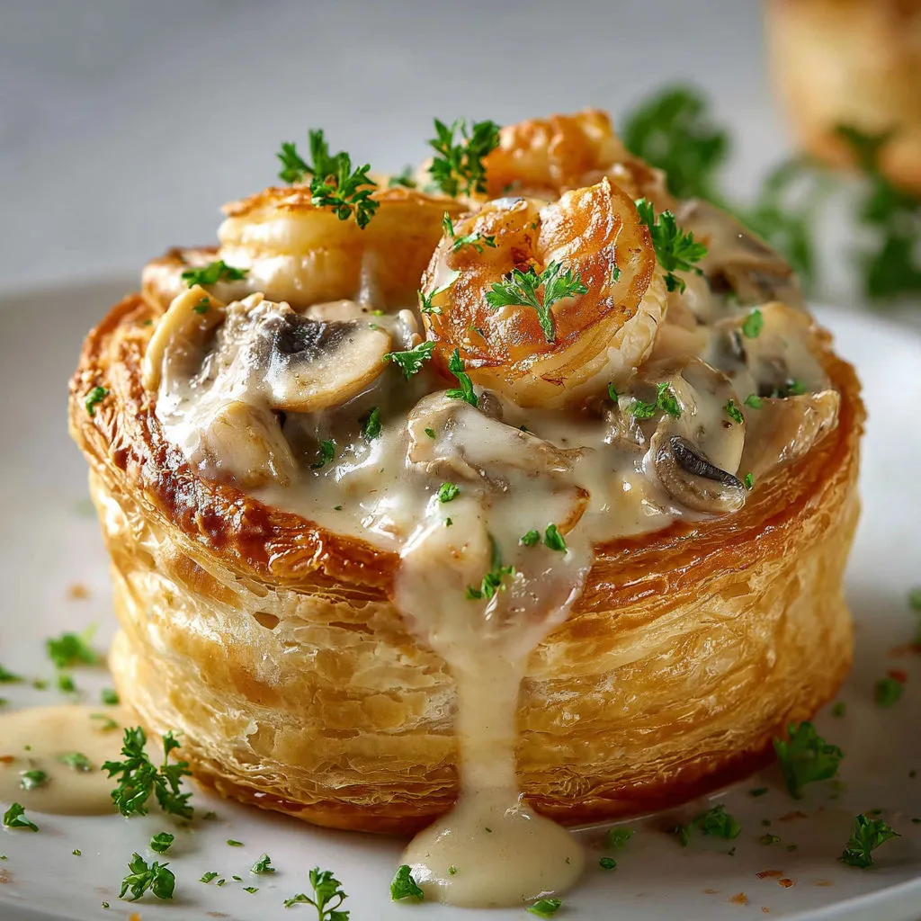 Une bouchée chaude façon grand-mère, posée élégamment avec des herbes.