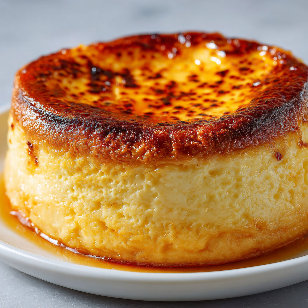 Gros flan vanille façon boulanger, tout doux et super crémeux.
