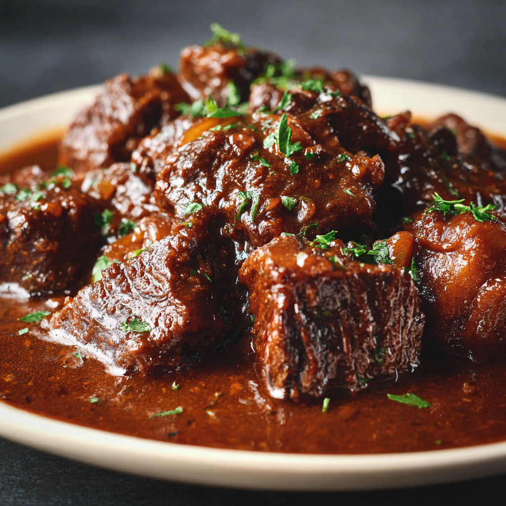 Un délicieux mijoté de bœuf et sauce épicée.