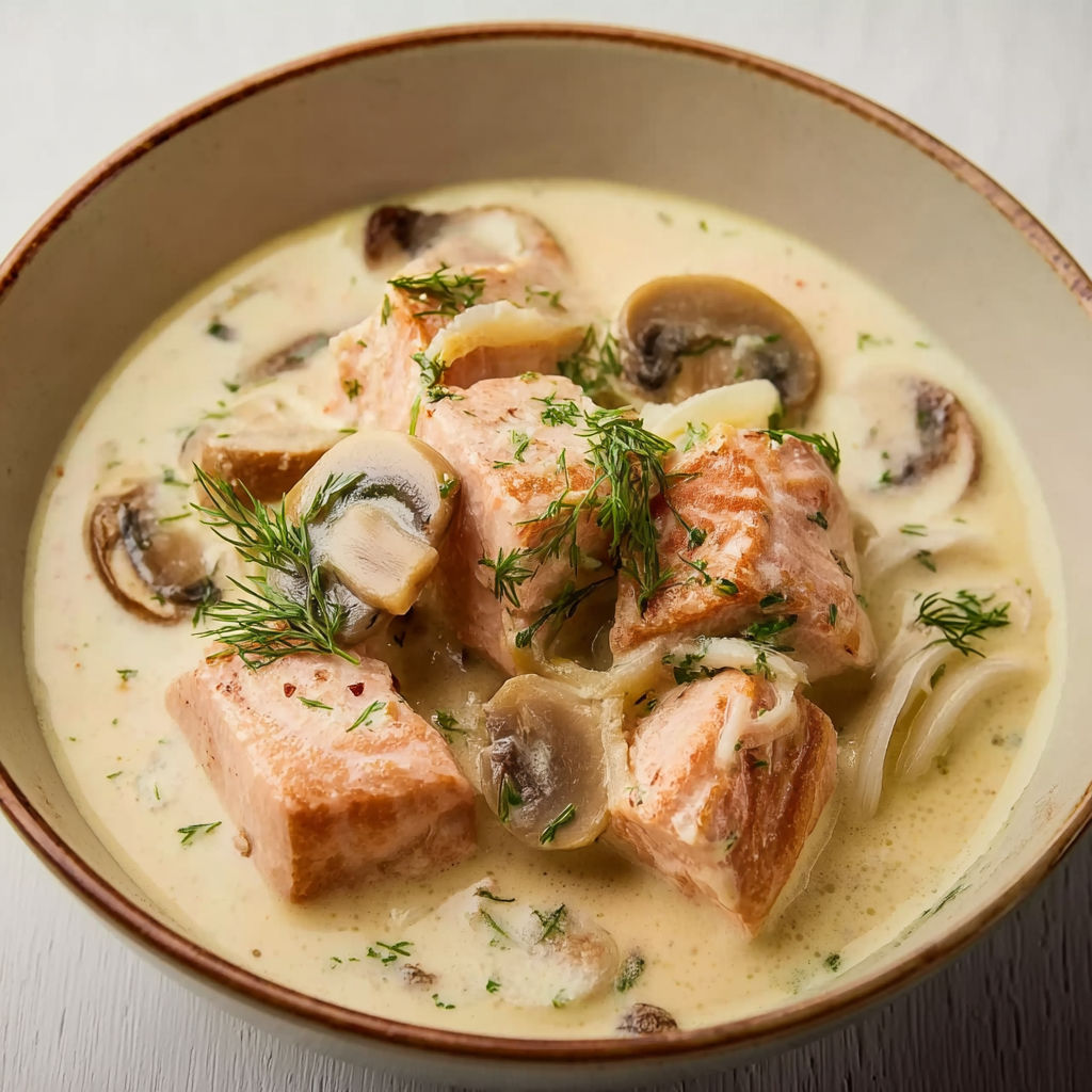 Saumon ultra tendre dans une cassolette à l’aneth.