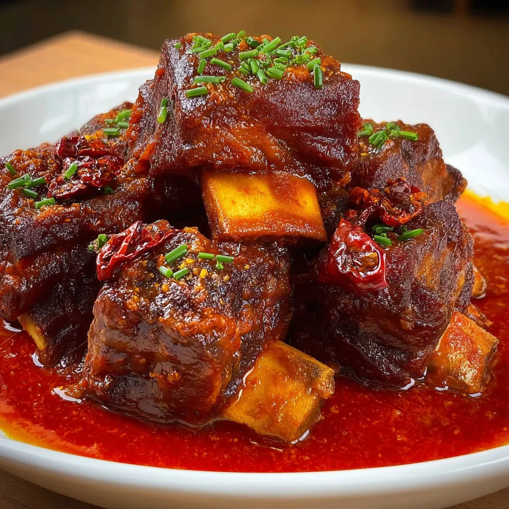 Bœuf mijoté extra tendre dans une sauce tomate épicée