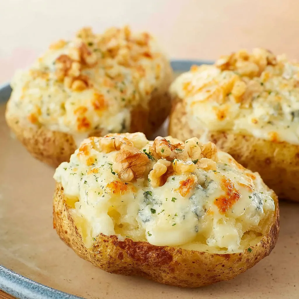 Pommes de terre farcies roquefort esprit bistrot.