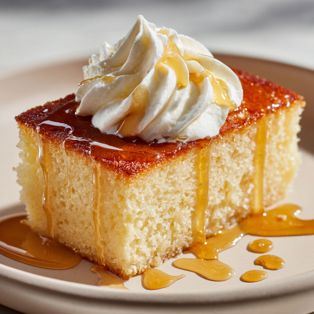Gâteau de semoule extra fondant inspiré des bons souvenirs d’enfance.
