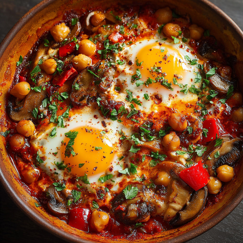 Une Chakchouka hivernale servie dans un bol rustique.