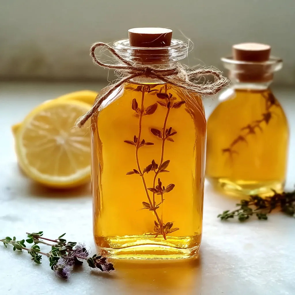Sirop de thym maison hyper facile doux et plein d’arômes.