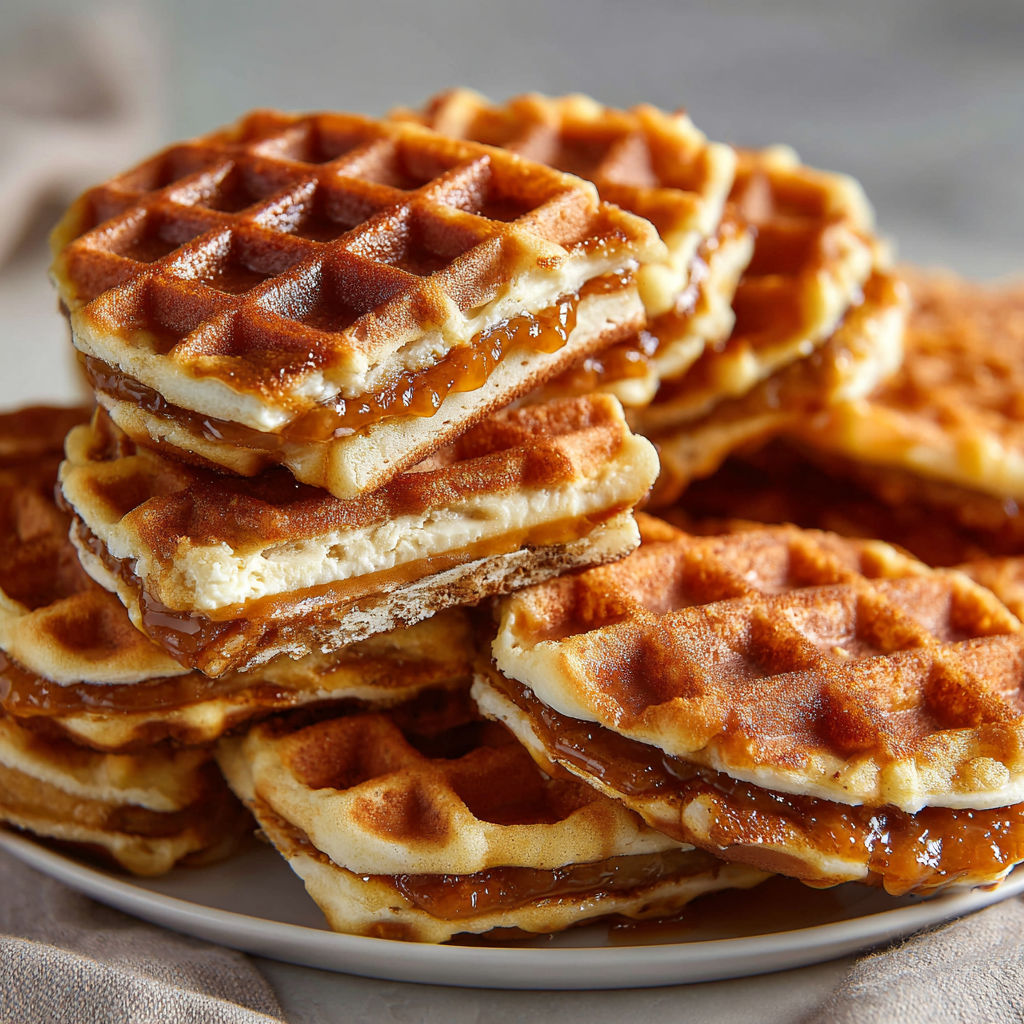 Gaufres nordiques maison à cœur cassonade moelleux.