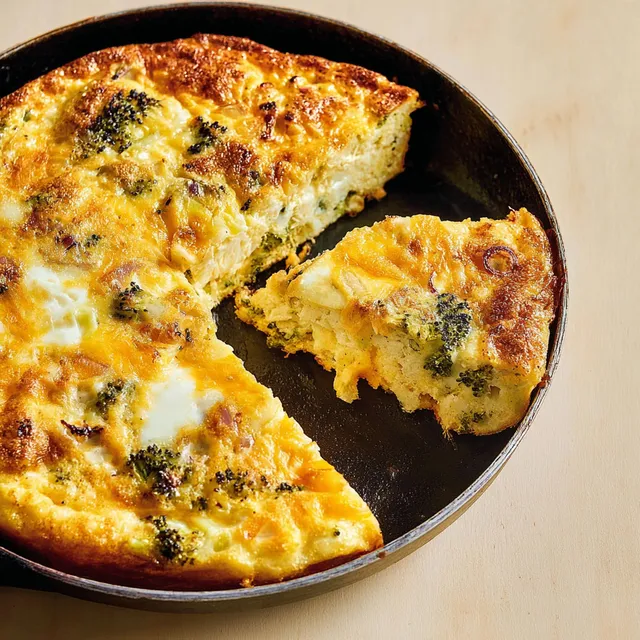Un plat en fonte avec une frittata pleine de saveurs à base de choux.
