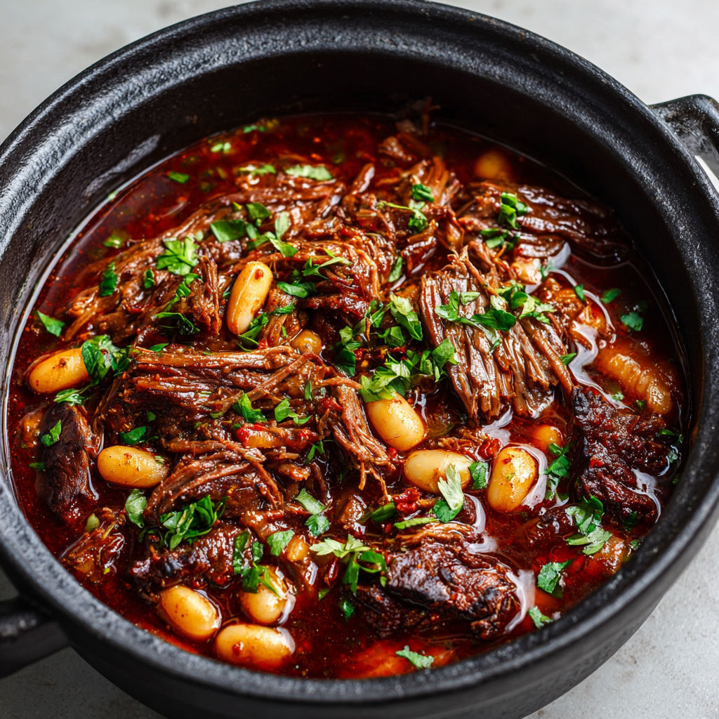 Bœuf longuement mijoté avec cannelle, anis et gingembre.