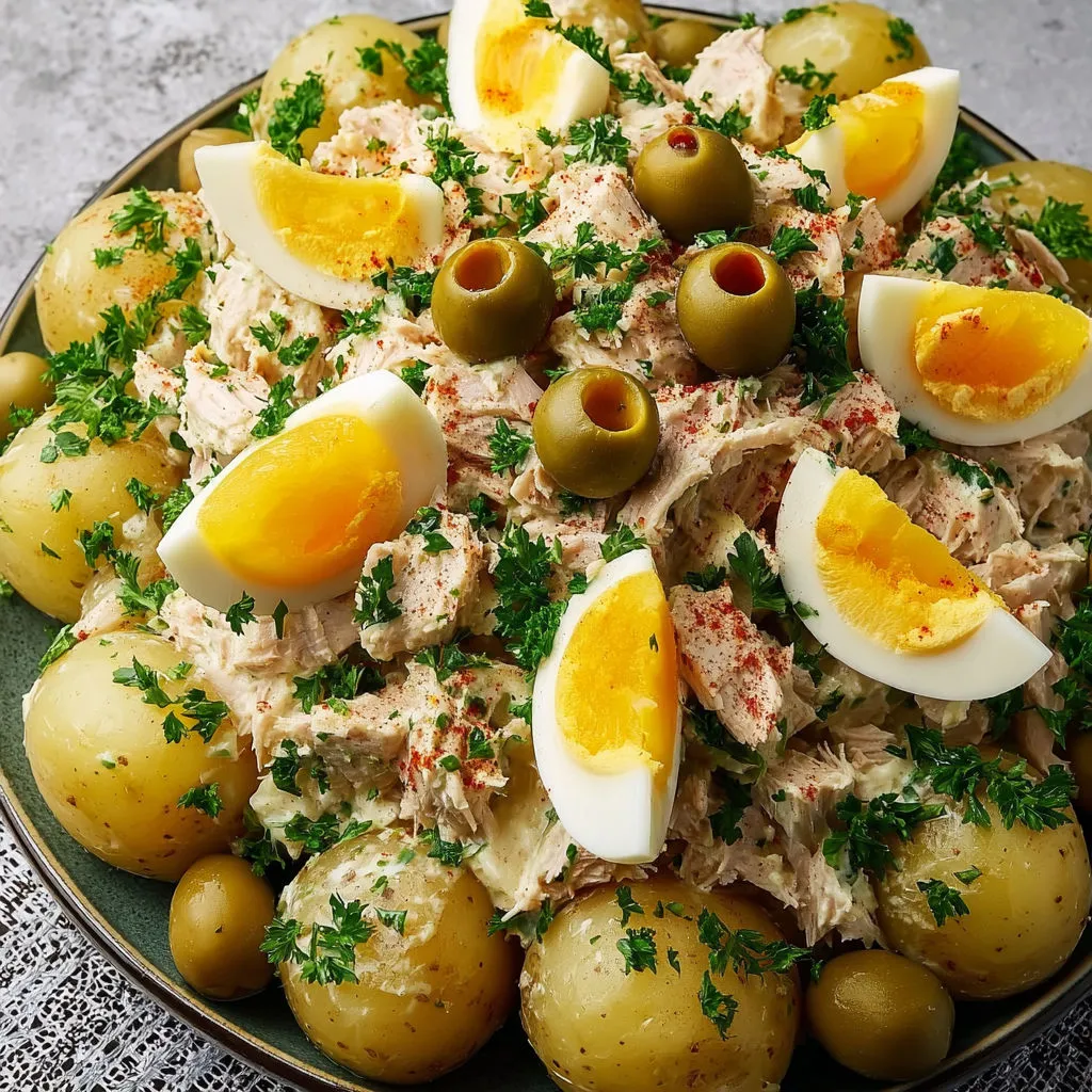 Pommes de Terre Fondantes Thon Olives Sauce Crémeuse Maison