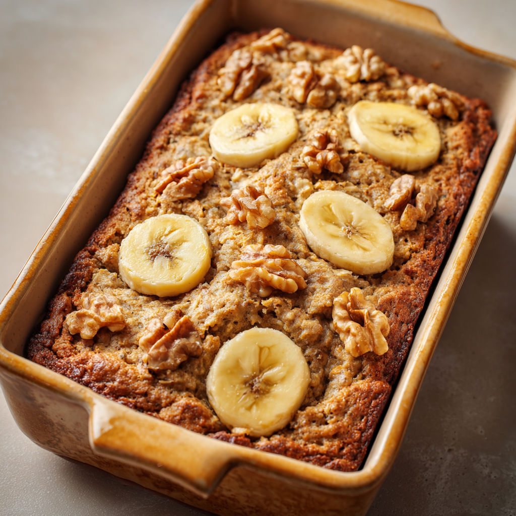 Gâteau moelleux avoine banane coupe-faim.